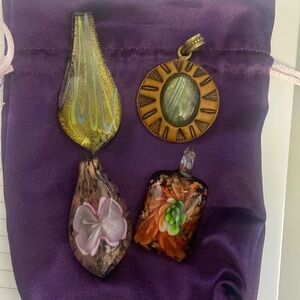 4 murrano glass pendants